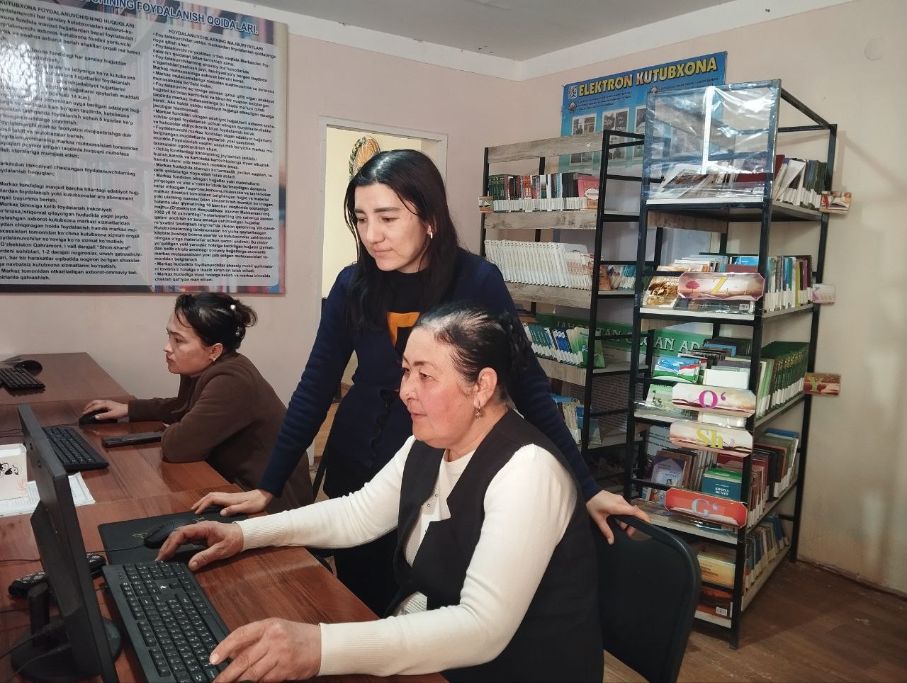 Zafarobod TAKM da kompyuter savodxonligi bo'yicha mahorat darsi