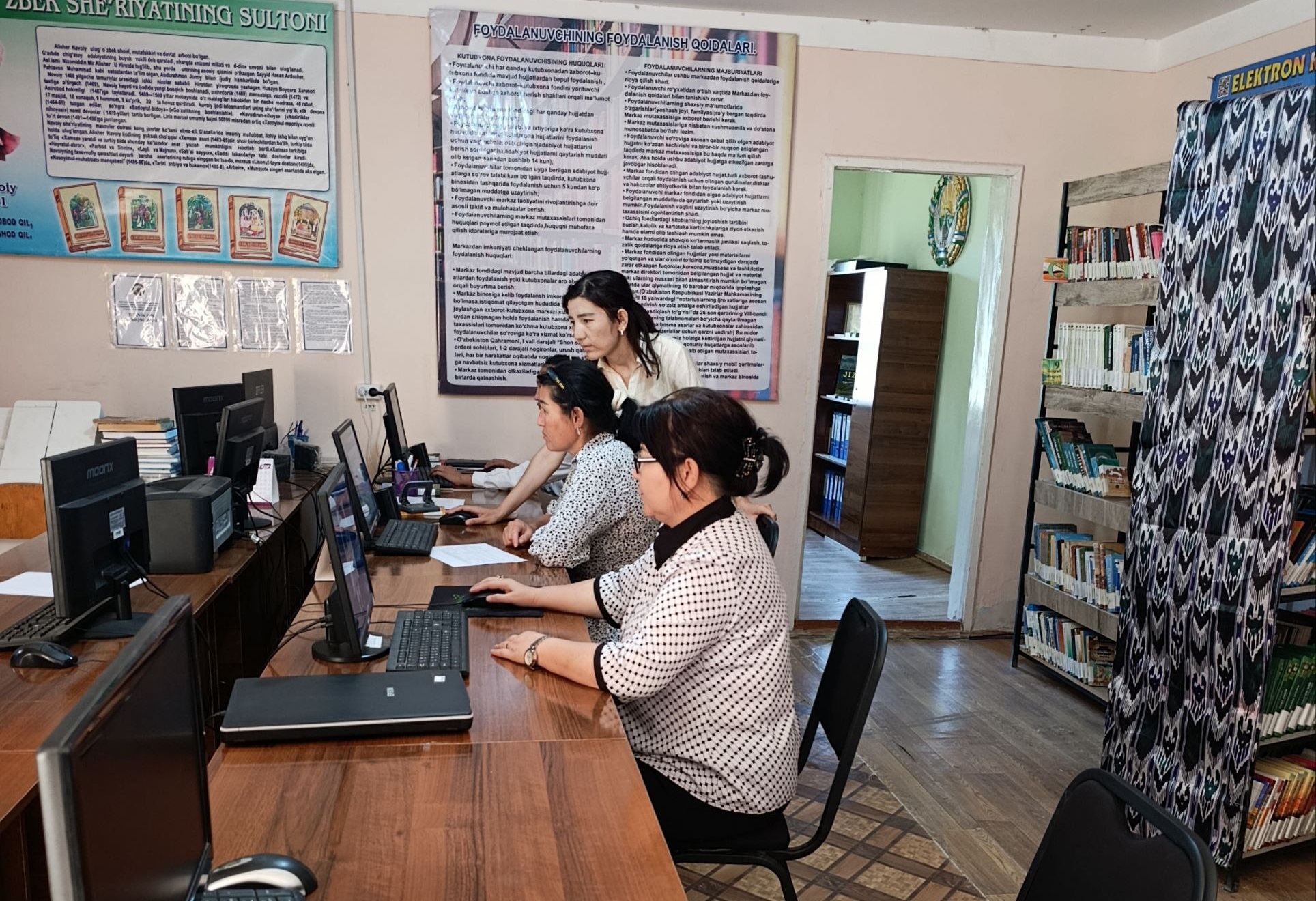 Zafarobod TAKM da xodimlar o'rtasida kompyuter savodxonligi bo'yicha mahorat darsi 16.05.2025: